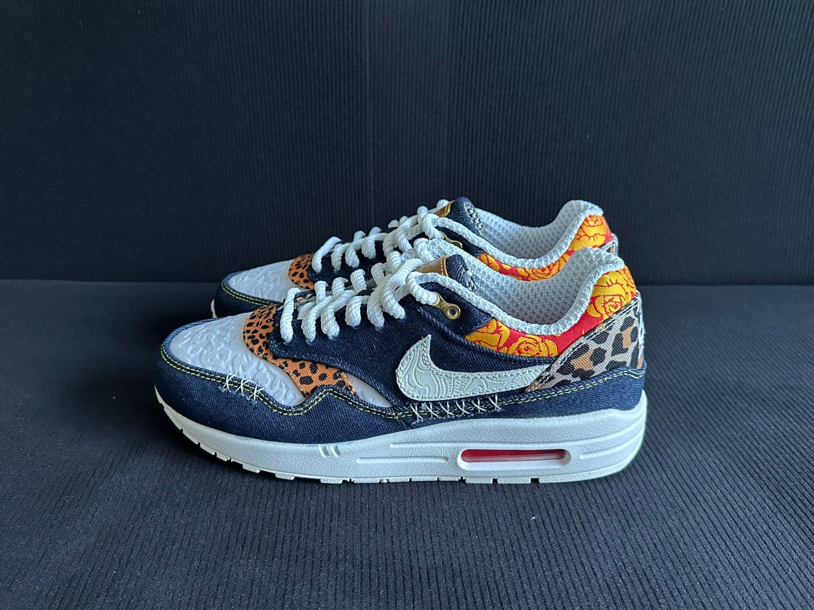 Nike Air Max 1 Premium / “Denim Leopard” / Maat 43, Kleding | Heren, -, Blauw, -, Nieuw
