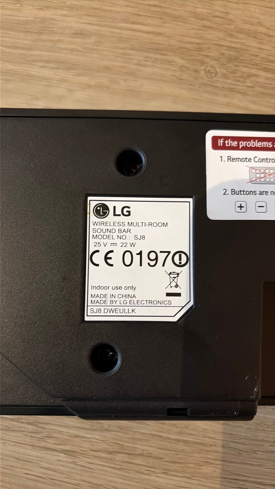 LG SJ8 Wireless Multi-Room Soundbar met draadloze subwoofer., Ophalen of Verzenden, Bluetooth, Zo goed als nieuw