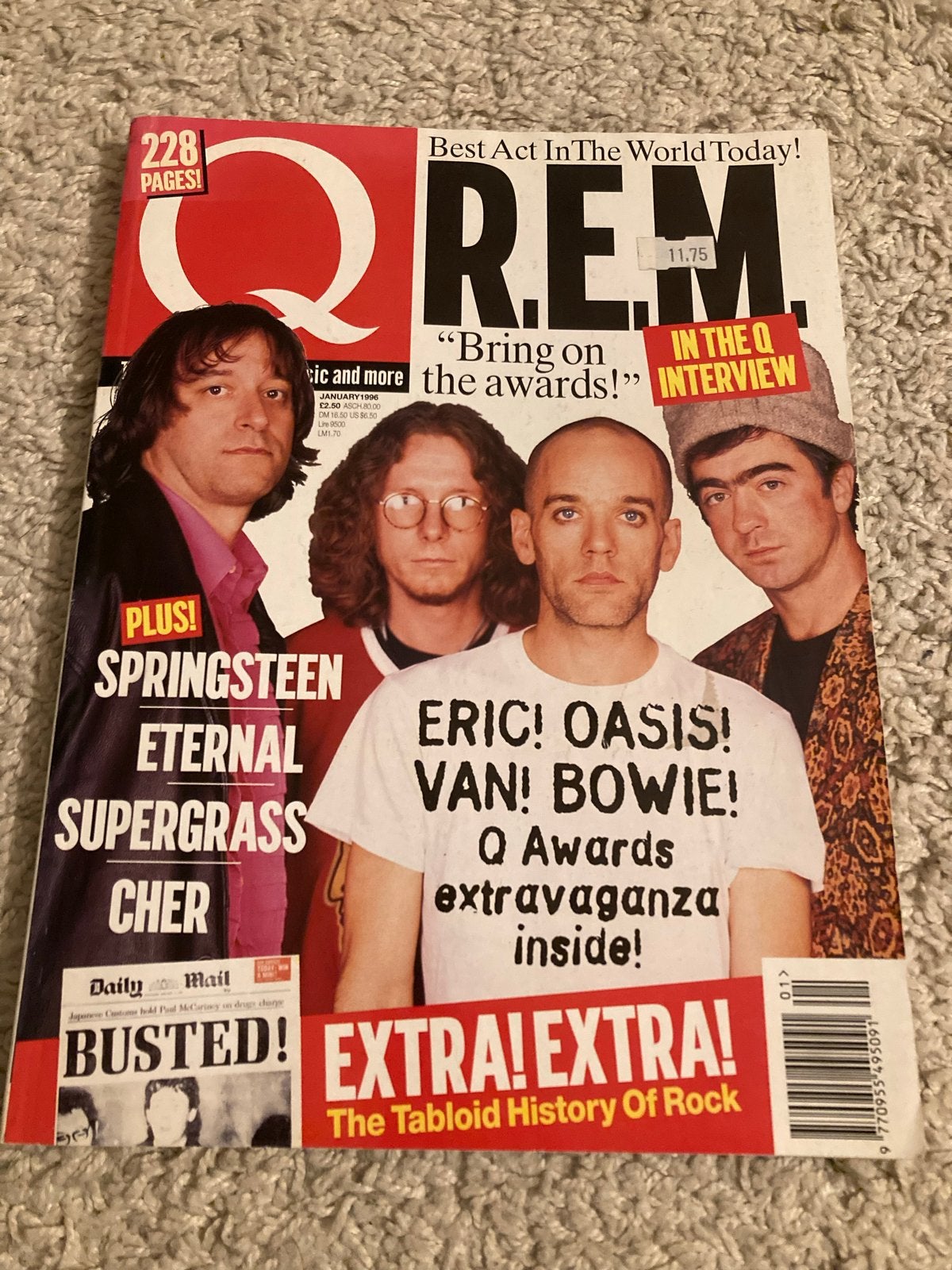 Q Magazine R.E.M. Bruce Springsteen CHER, Boeken, Ophalen of Verzenden, Gelezen, Muziek, Film of Tv