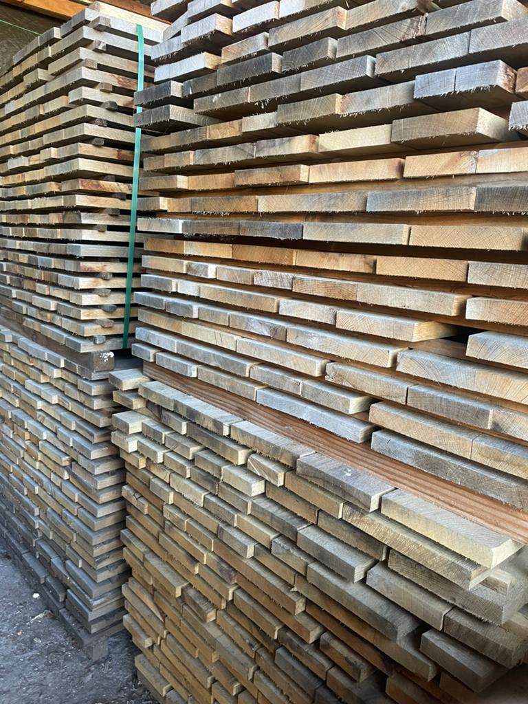 43 m2 eiken planken, Ophalen, Zo goed als nieuw, 250 cm of meer, Planken