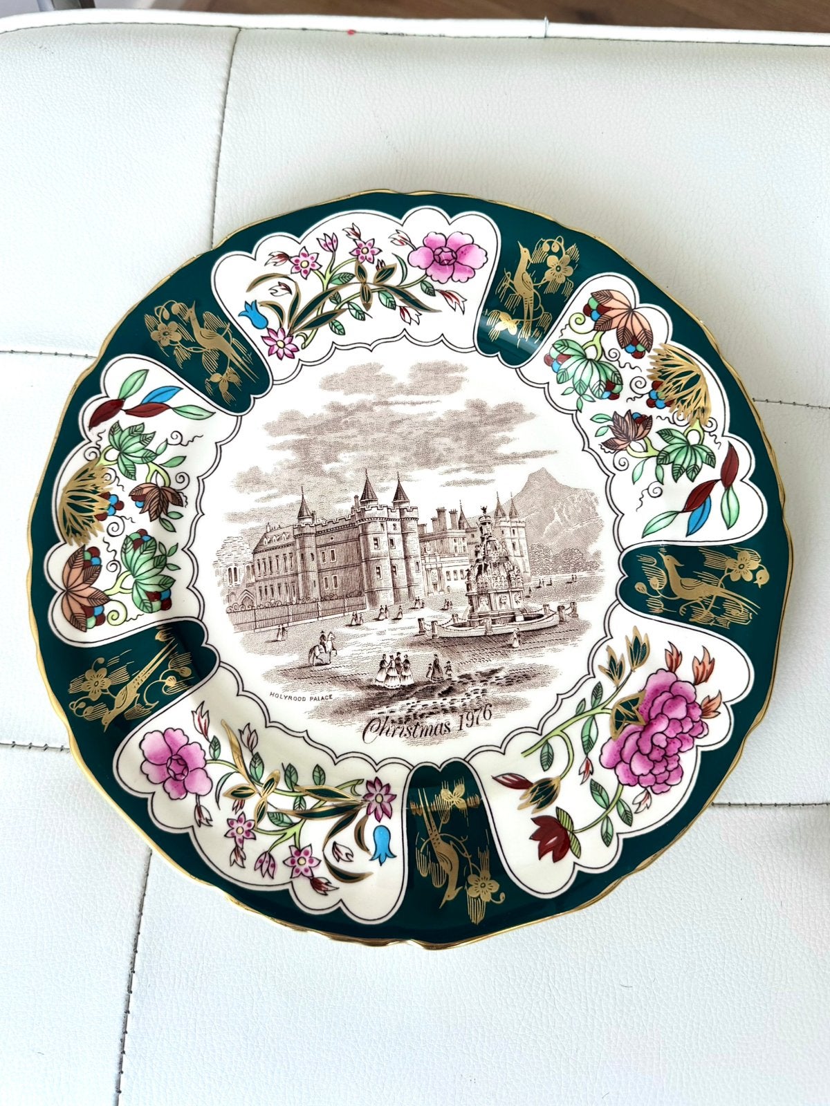 Vintage Mason’s christmas 1976 bord Holyrood House, Verzenden, Overige stijlen, Bord(en)