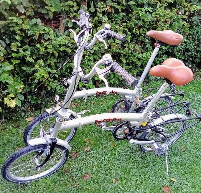 2X Buzbike Aluminum Vouwfietsen met naafversnellingen ZGAN, Versnellingen, Ophalen of Verzenden, Zo goed als nieuw, Totaal opvouwbaar