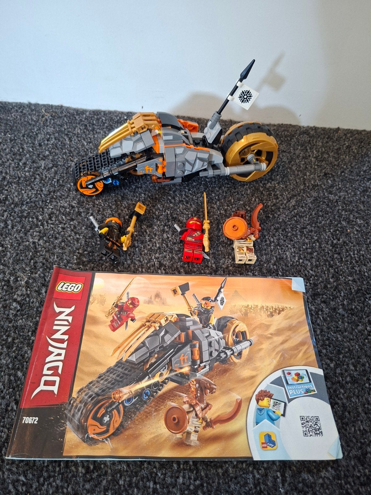 LEGO Ninjago 70672 Coles Vuurbrommer met minifiguren, Ophalen of Verzenden, Zo goed als nieuw, Overige merken