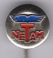 NETAM zilverkl vrachtaanhangers speldje ( F_061a), Verzenden, Zo goed als nieuw, Transport, Speldje of Pin