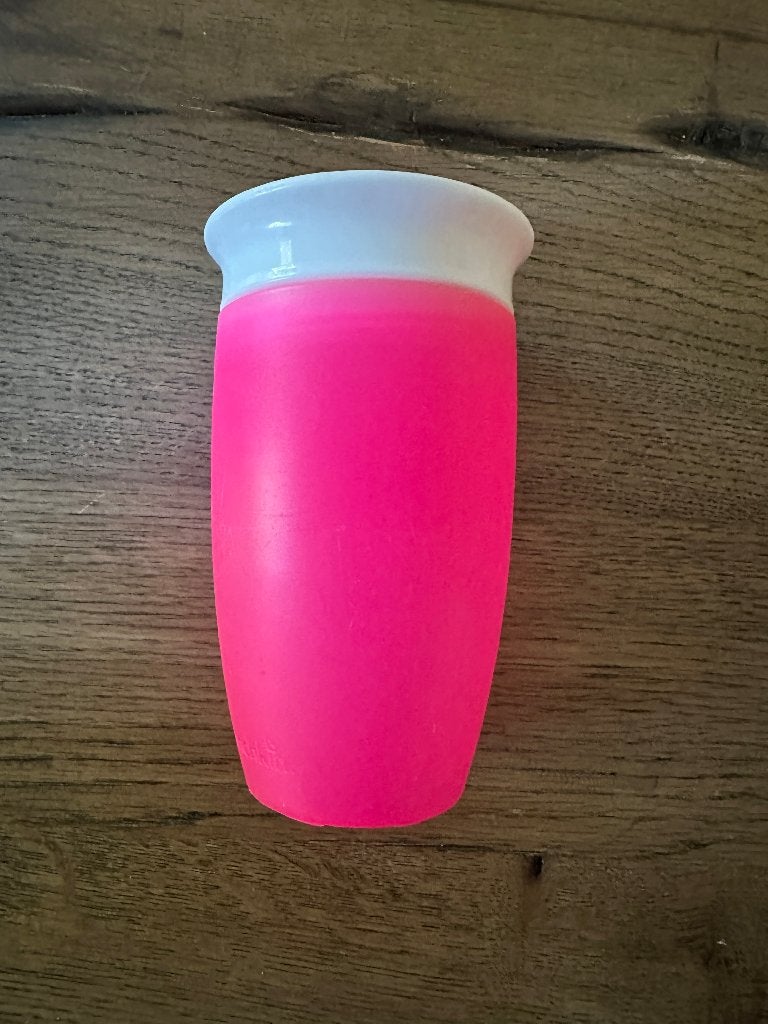 Munchkin 360 drinkbeker roze 300ml – handig voor peuter/kind, Ophalen of Verzenden, Gebruikt