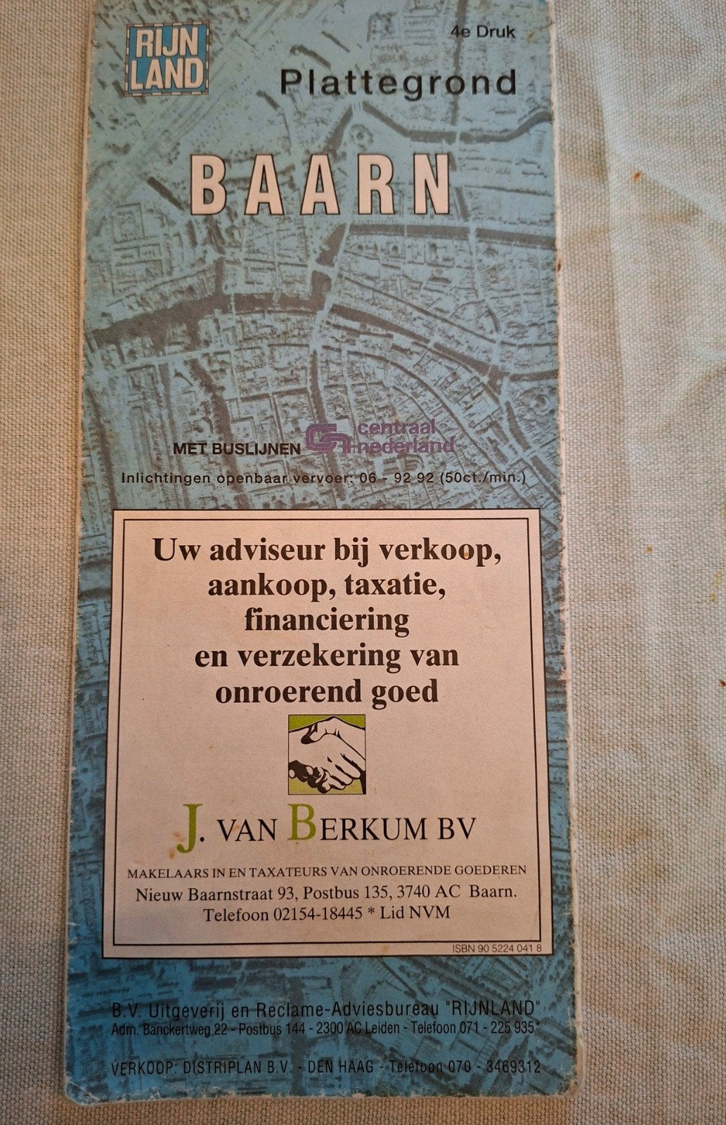 Stadsplattegrond Baarn, Ophalen of Verzenden