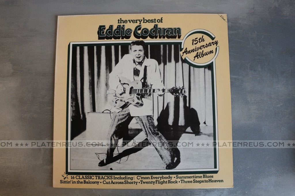 LP The Best Of Eddie Cochran 15th Anniversary Album 5056, LP, Gebruikt, Ophalen of Verzenden, Inclusief binnenhoes