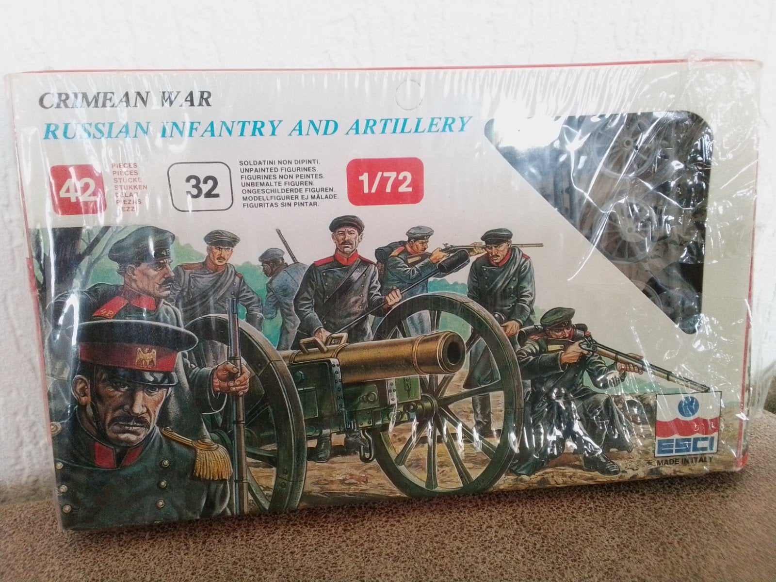 ESCI Krimoorlog Russische Infanterie en Artillerie 1:72, Ophalen of Verzenden, Nieuw, 1:50 of kleiner, Figuur of Figuren