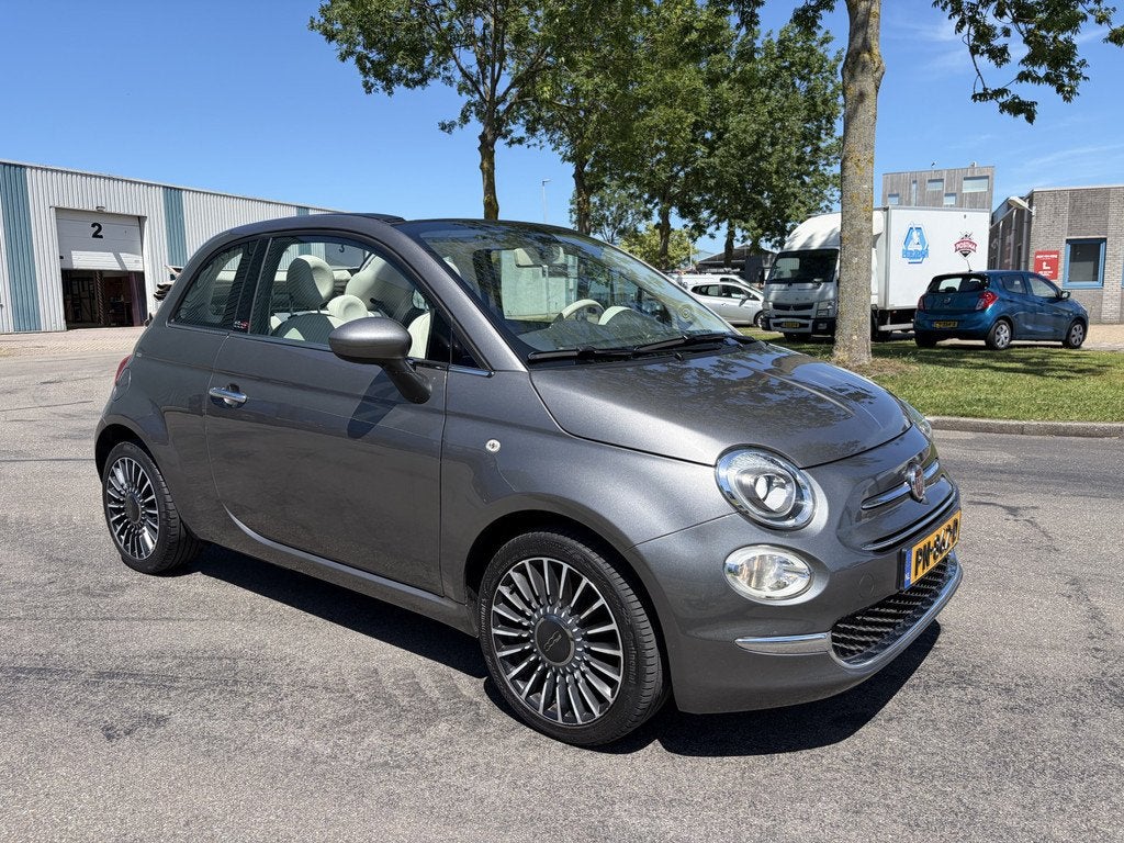 Fiat 500C 0.9i TwinAir Turbo Lounge 81 PK. Als nieuw rijdend, Auto's, Stof, Gebruikt, Cabriolet, Origineel Nederlands