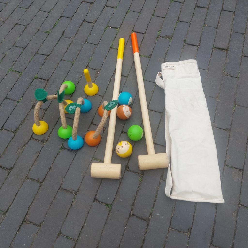 Plan Toys Croquet Set - Zo goed als nieuw, Ophalen of Verzenden, Zo goed als nieuw