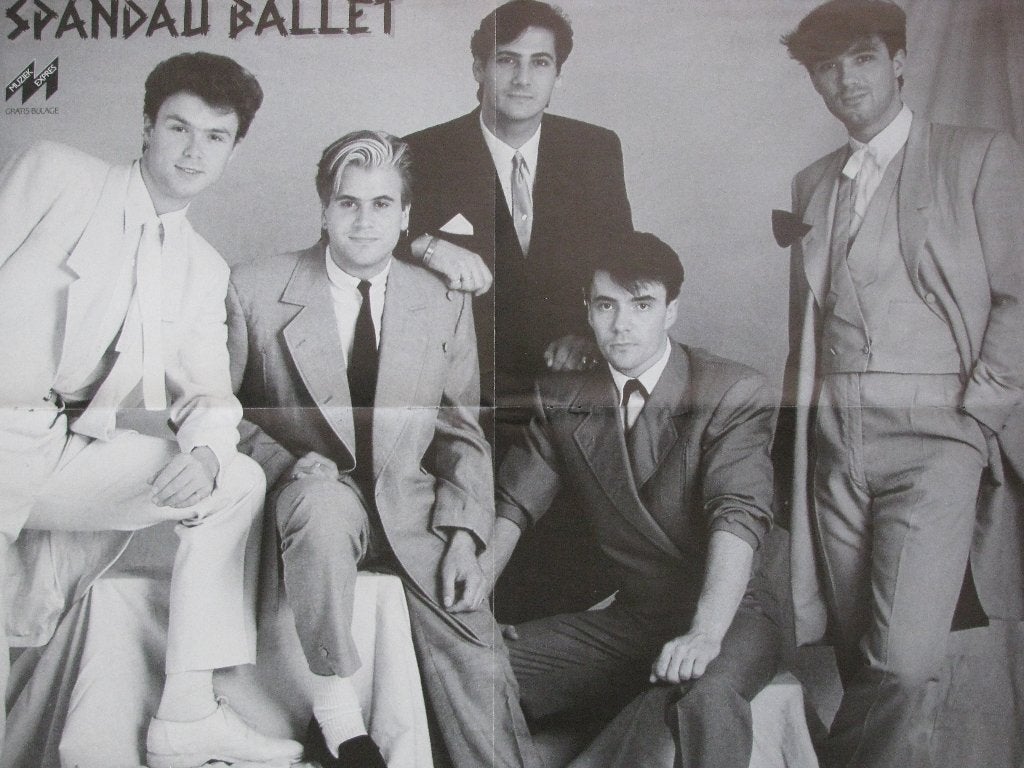Vintage Zwart / Wit Poster - Spandau Ballet 50 x 40 cm, Verzenden, Gebruikt, Poster, Artwork of Schilderij