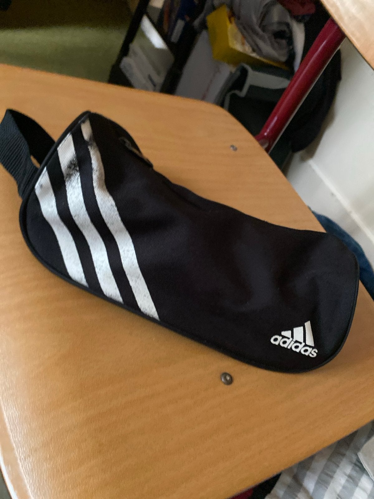Adidas Toilettas - Zwart met Witte Strepen, Ophalen of Verzenden, Gebruikt, Zwart, Heer of Dame