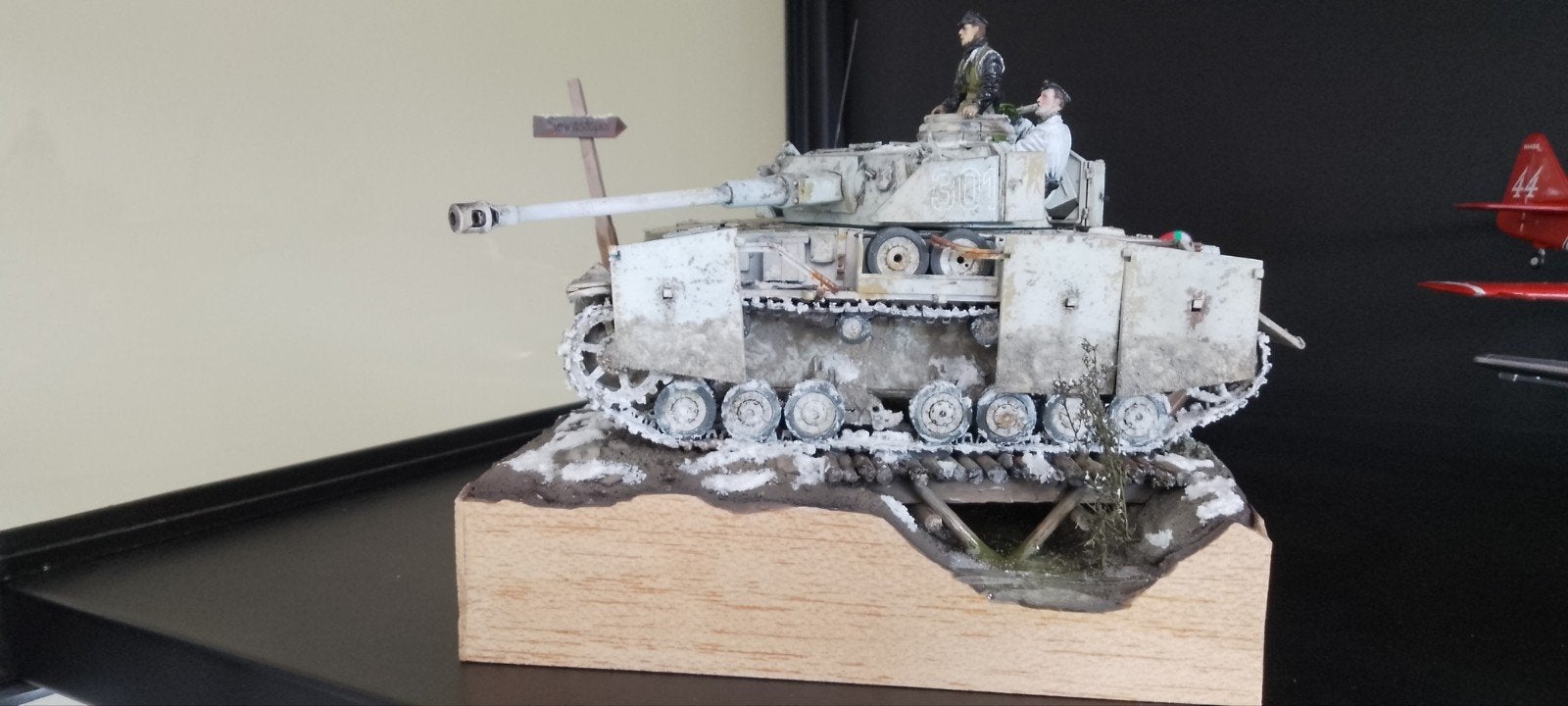 1/35 Panzer E in wintercamouflage - Diorama, Overige merken, Tank, 1:32 tot 1:50, Ophalen of Verzenden