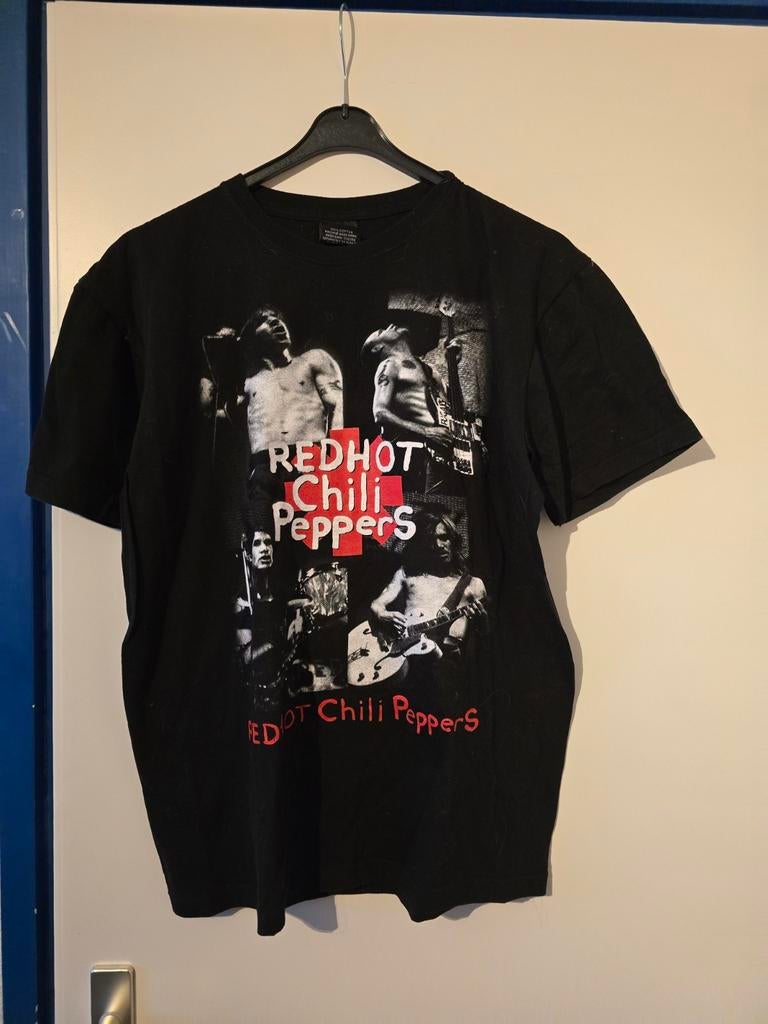 Red Hot Chili Peppers T-shirt Pinkpop 2015, Maat 52/54 (L), Zwart, Ophalen of Verzenden, Gedragen