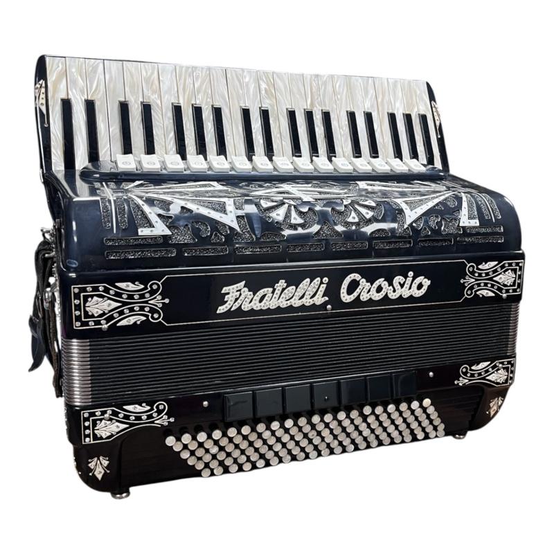 Fratelli Crosio cassotto 120 bas 4 korig, Muziek en Instrumenten, Accordeons, Overige merken, Gebruikt, Met koffer, Fratelli Crosio