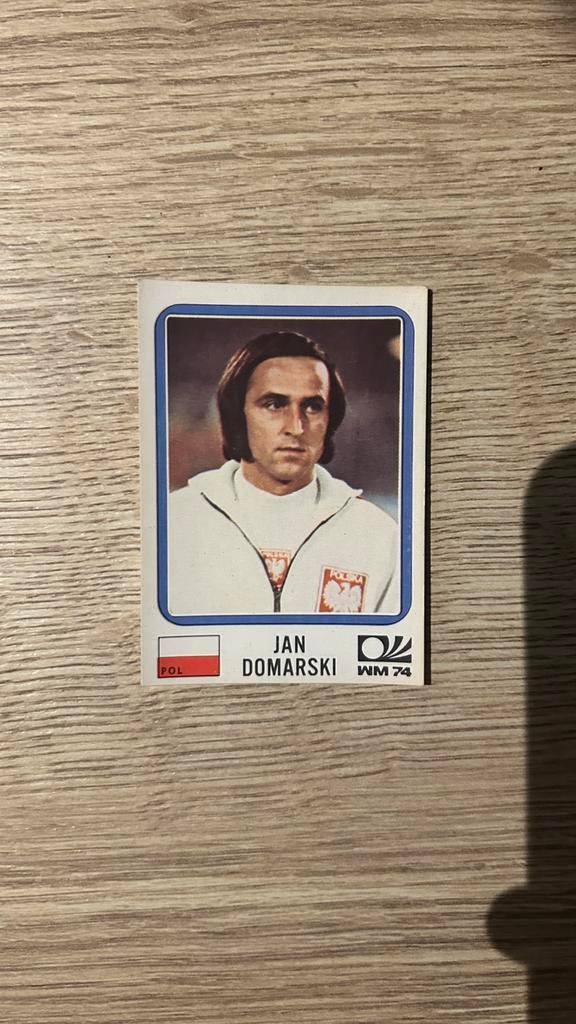 Panini München 74 plaatje Jan Domarski WK 74, Ophalen of Verzenden, Zo goed als nieuw, Sticker