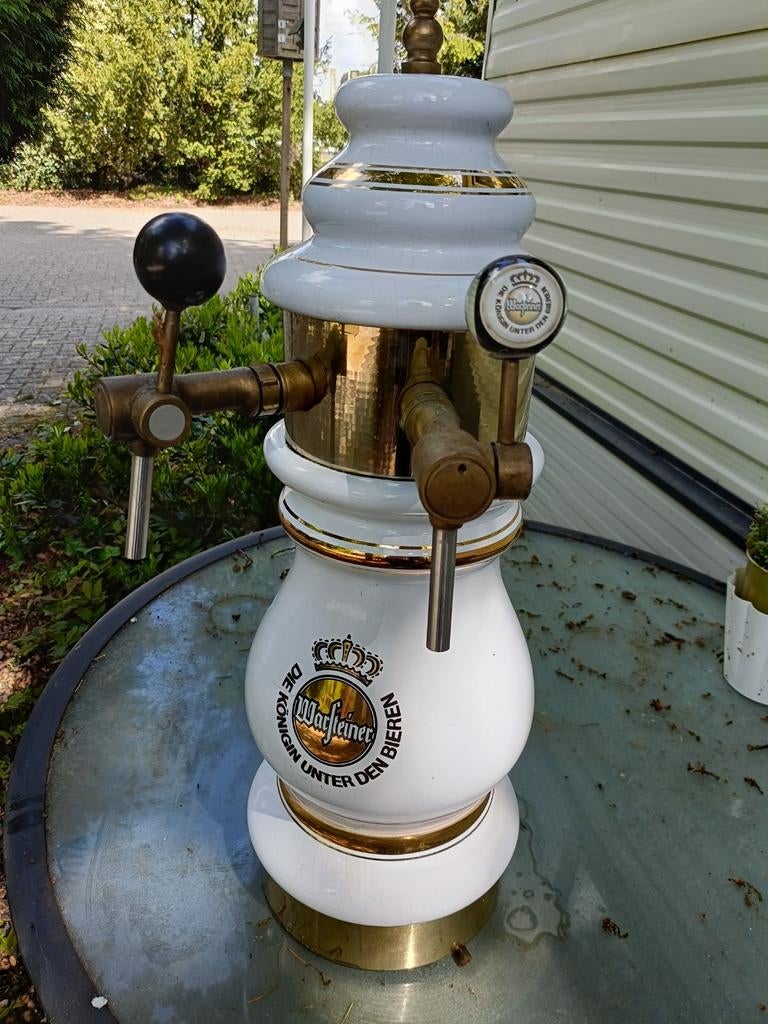 Warsteiner biertap - Vintage keramische tapzuil, Ophalen of Verzenden, Gebruikt, Overige typen, Overige merken