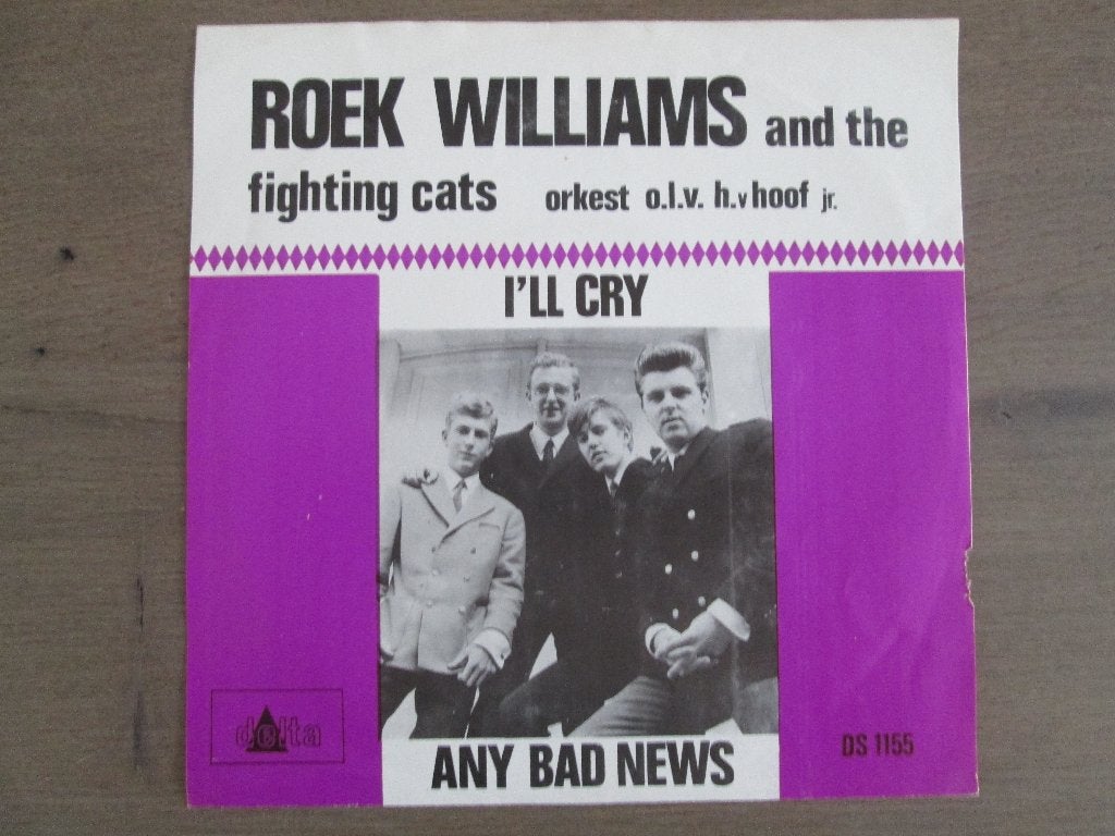 Roek Williams and the Fighting Cats - I'LL Cry / Any Bad New, Gebruikt, Verzenden, 7 inch, Pop