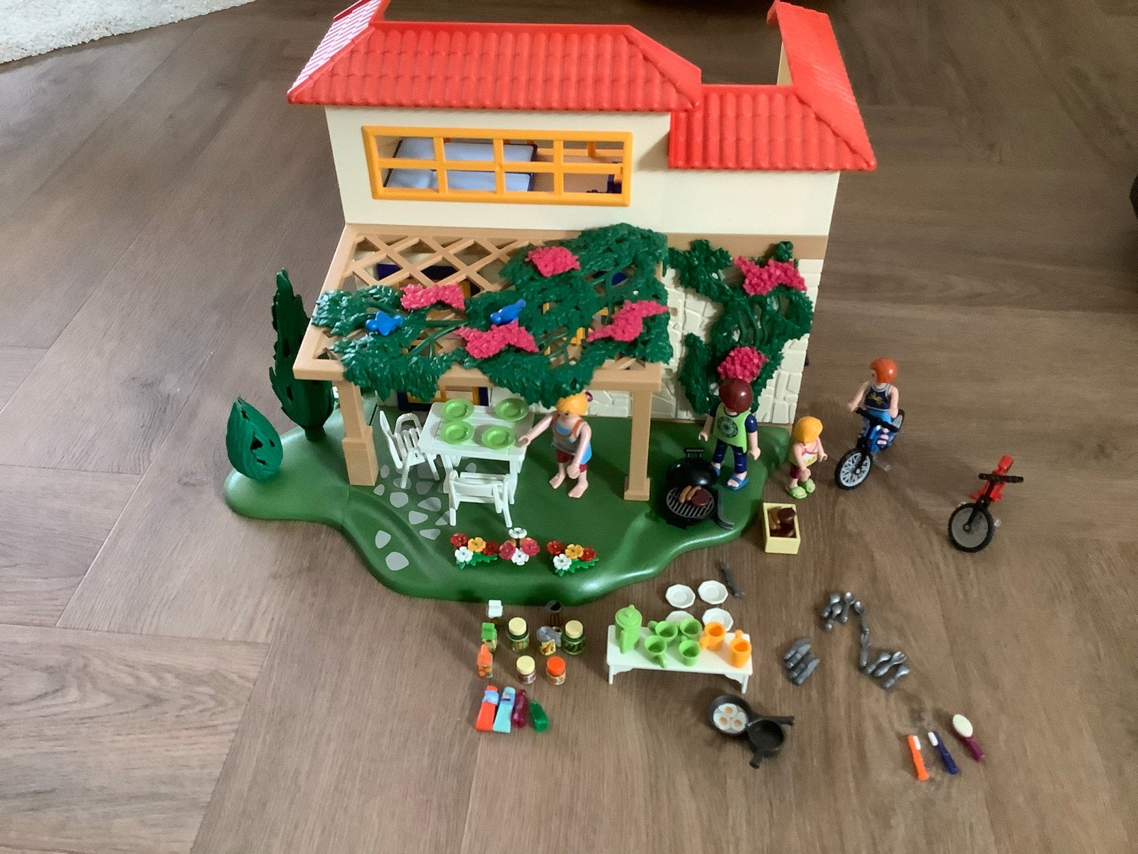 Playmobil 4857 Zomerhuis met missende onderdelen, Gebruikt, Gebouw, Losse onderdelen, Ophalen of Verzenden