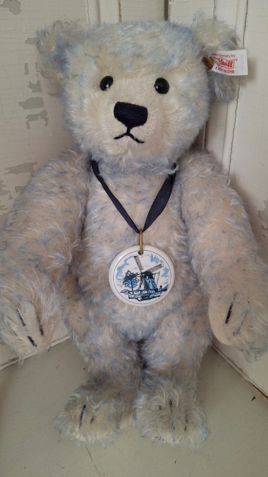 Steiff bear Holland delftsblauw met muziek, Ophalen of Verzenden, Zo goed als nieuw, Stoffen beer, Steiff