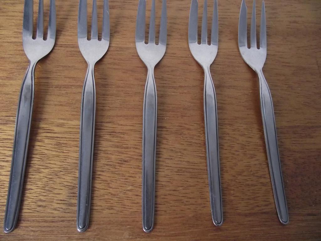 5 RVS dessert vork 14,5 cm stainless model Sola Desiree p st, Ophalen of Verzenden