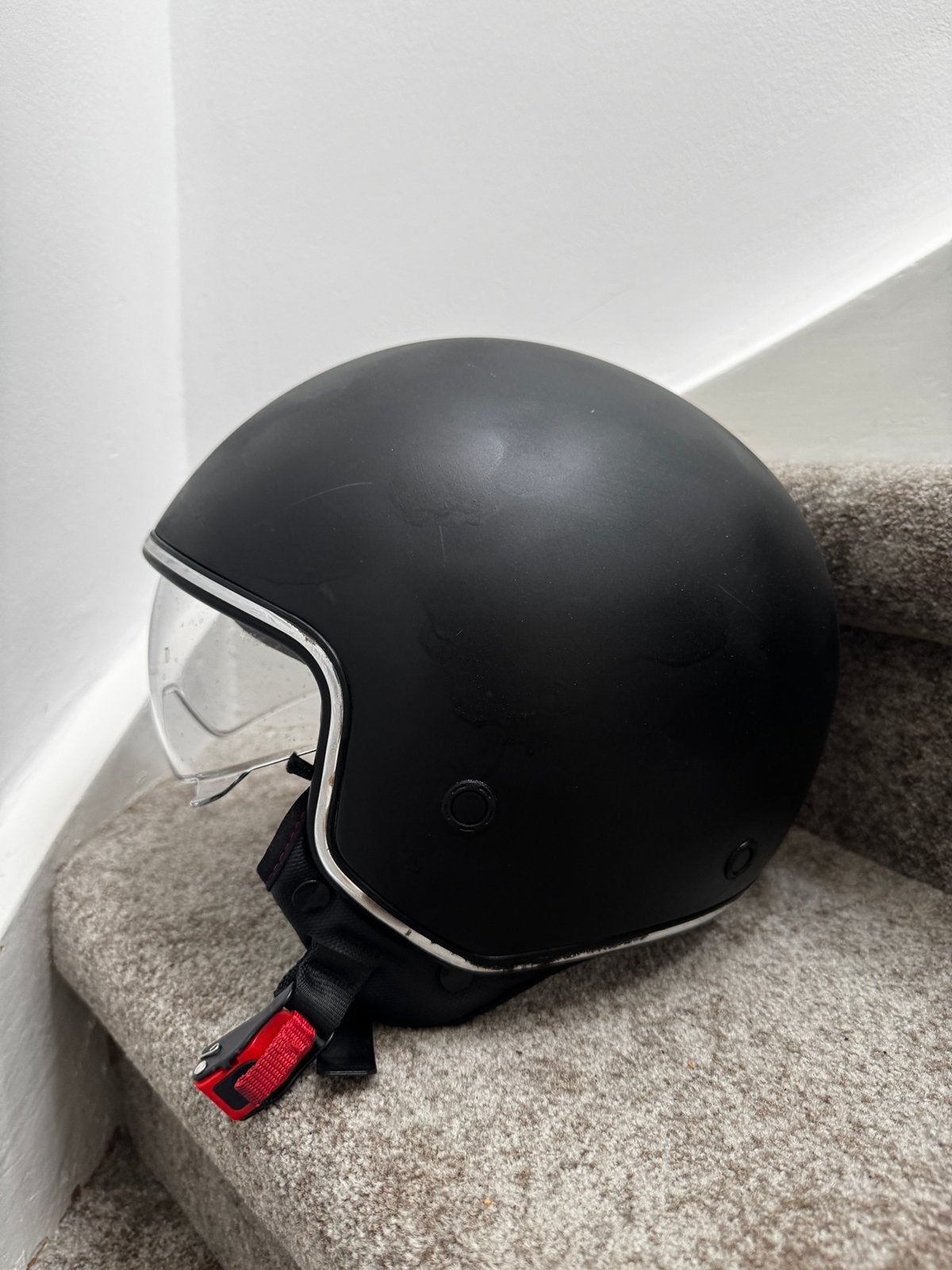 Helm Brommer Scooter Helmet L, Fietsen en Brommers, Brommerhelmen, Ophalen of Verzenden, Zo goed als nieuw, Large