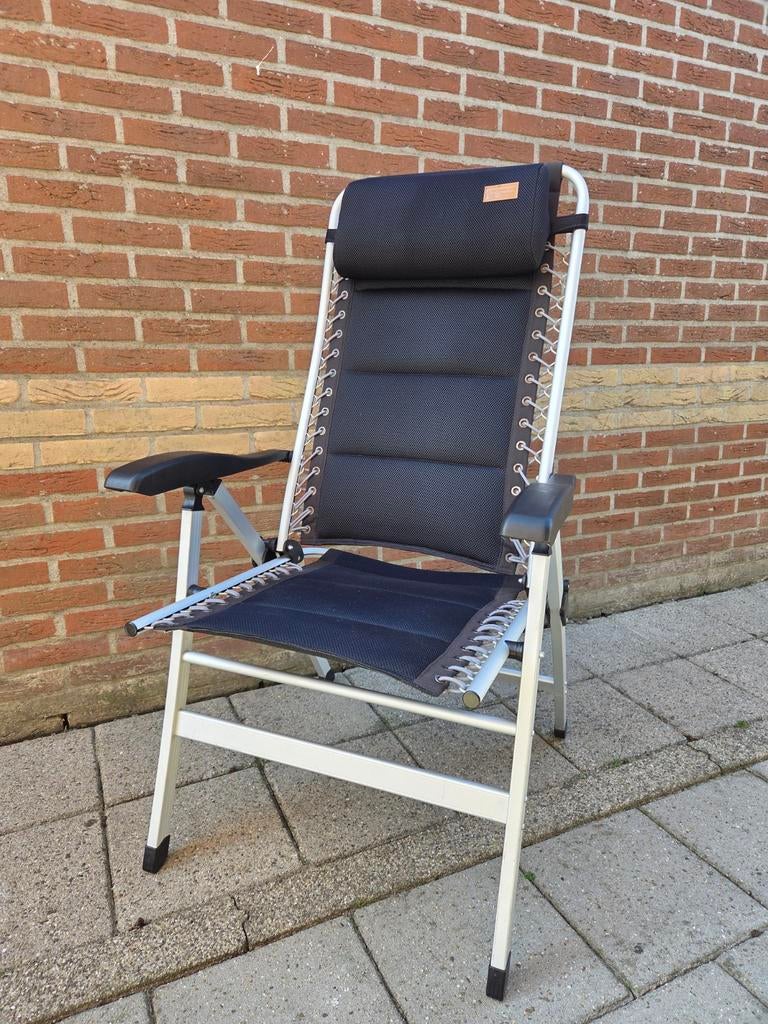 Obelink Pinto Soft 8 standenstoel - Comfortabele stoel, Caravans en Kamperen, Kampeermeubelen, Ophalen, Zo goed als nieuw, Campingstoel