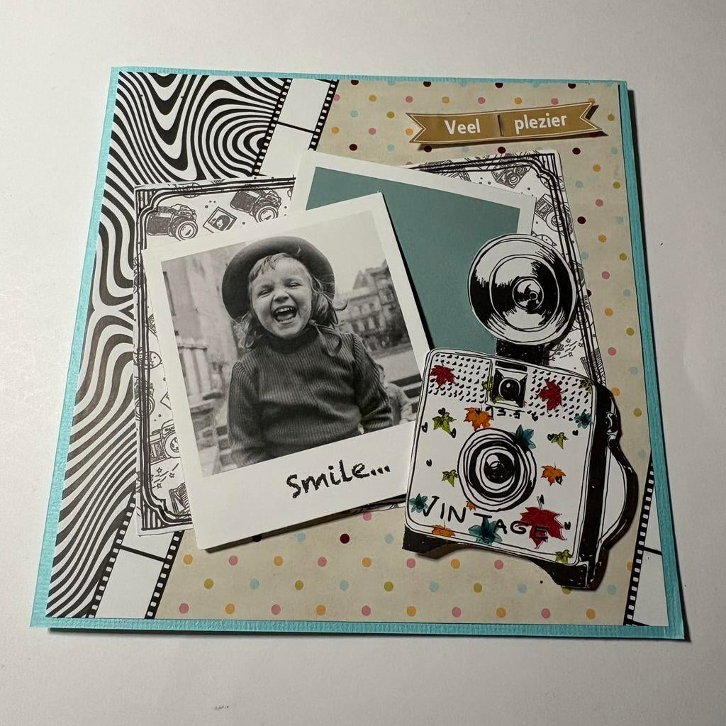Kaart camera kind smile, Ophalen of Verzenden, Zo goed als nieuw, Overige thema's