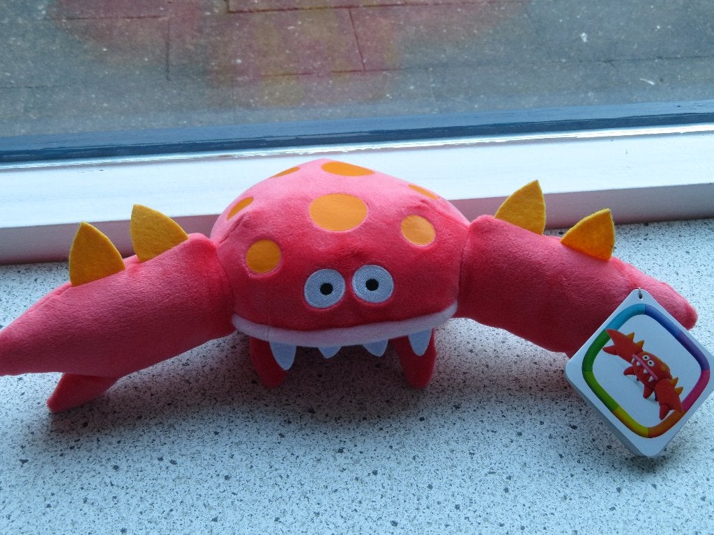 Zacht velours KRAB Hey Clay uit 2018 meet ca 38 cm breed, Overige typen, Ophalen of Verzenden, Zo goed als nieuw, Wasbaar