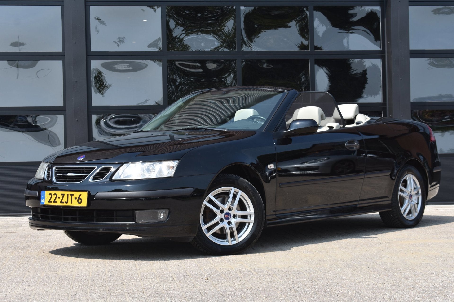 Saab 9-3 Cabrio 1.8t Linear '07 Leder Clima Cruise Inruil mo, Auto's, Saab, Voorwielaandrijving, 1998 cc, Gebruikt, Beige