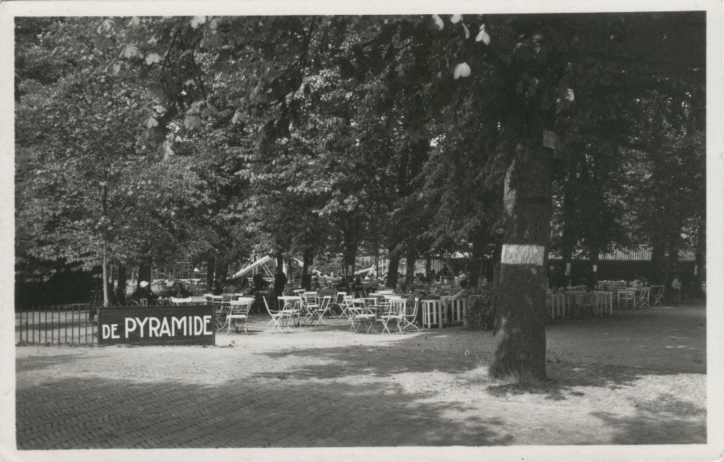 Austerlitz  Theetuin van de Piramide 1950, Verzenden, 1940 tot 1960, Gelopen, Utrecht