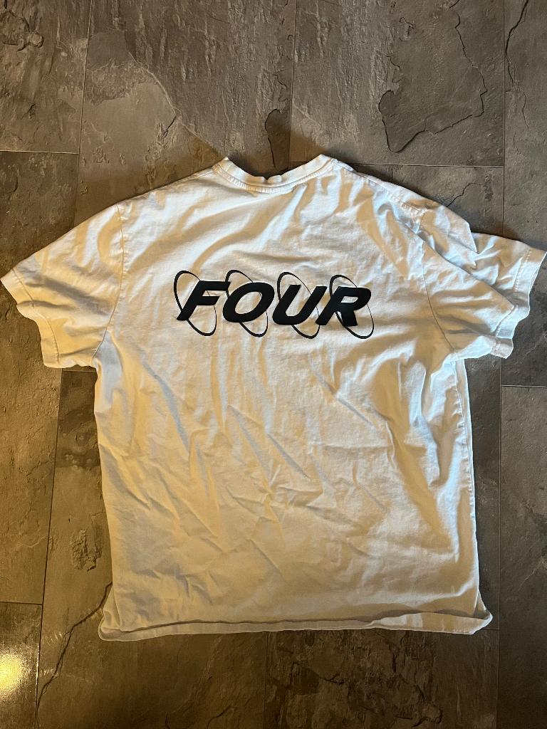 FOUR Dames T-Shirt, Wit, Zo goed als nieuw, Korte mouw, Maat 36 (S)