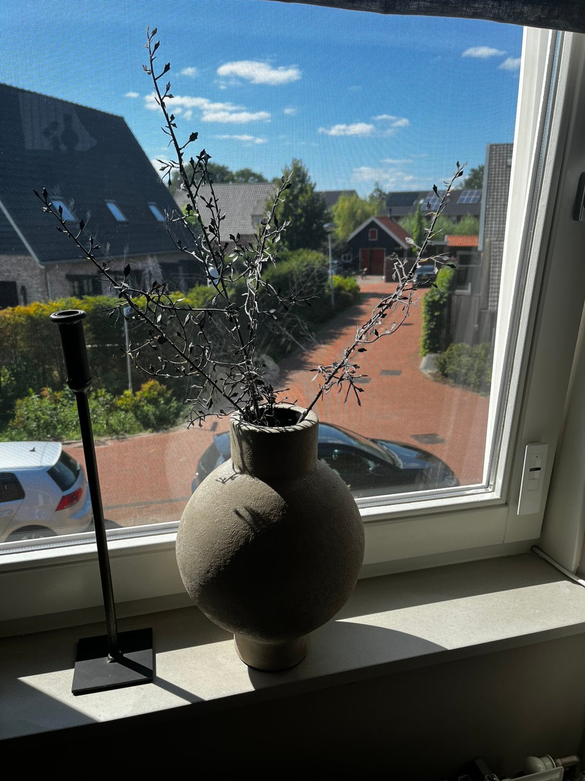 Prachtige lichtgrijze vaas, Ophalen of Verzenden