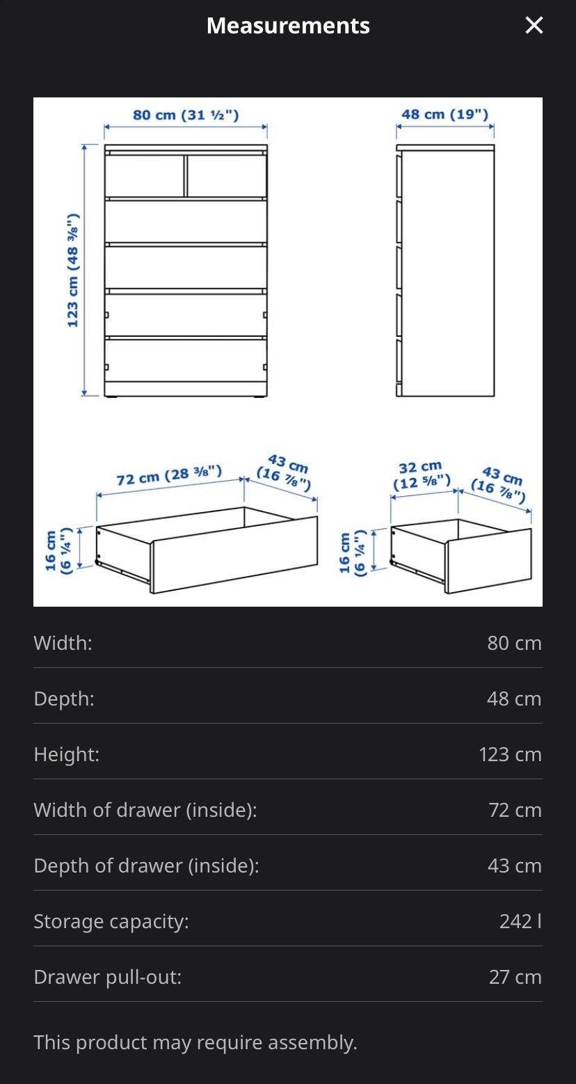 IKEA ladekast met koeienprint - laden zakken door, Ophalen, Gebruikt, 5 laden of meer, 100 tot 150 cm