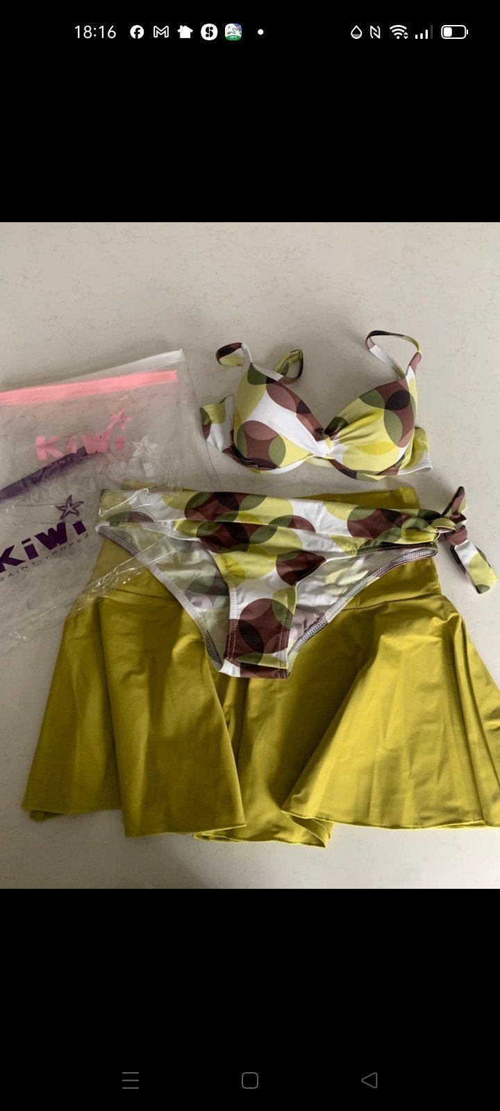 Kiwi Saint Tropez Bikini Set met rokje maat 36, Kleding | Dames, Badmode en Zwemkleding, Meerkleurig, Ophalen of Verzenden, Zo goed als nieuw