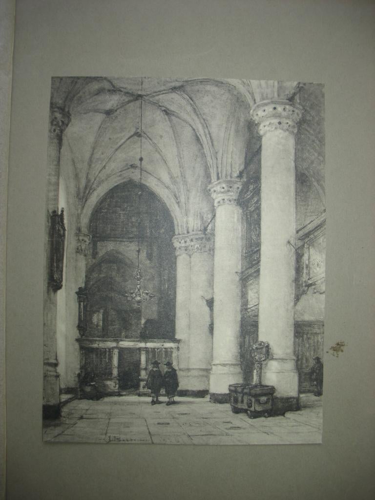 Prent Bosboom ( 1 ) Kerk of Klooster* Vintage, Antiek en Kunst, Ophalen of Verzenden