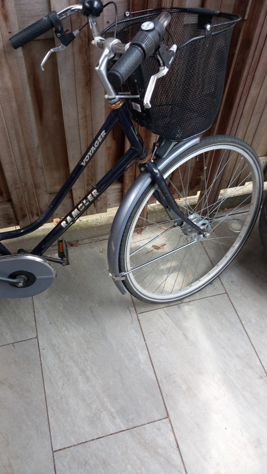 Rambler Voyager damesfiets met mand en kinderzitje, Fietsen en Brommers, Terugtraprem, Gebruikt, 50 tot 53 cm, Ophalen