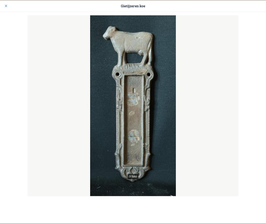 Gietijzeren koe., Antiek en Kunst, Curiosa en Brocante, Ophalen of Verzenden
