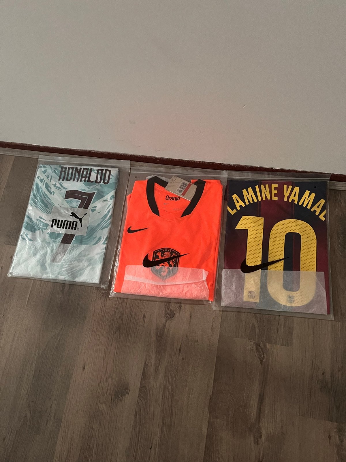 Voetbalshirts Maat L: Ronaldo, Oranje WK, Lamine Yamal, Maat L, Ophalen of Verzenden, Nieuw, Shirt