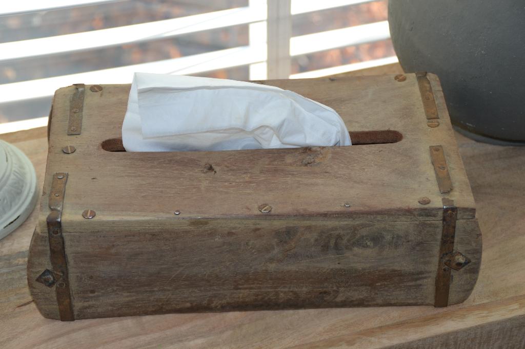 Tissue Box / doos Oude Baksteen Mal - Vintage Landelijk -, Ophalen of Verzenden, Nieuw, Overige kleuren, Overige typen