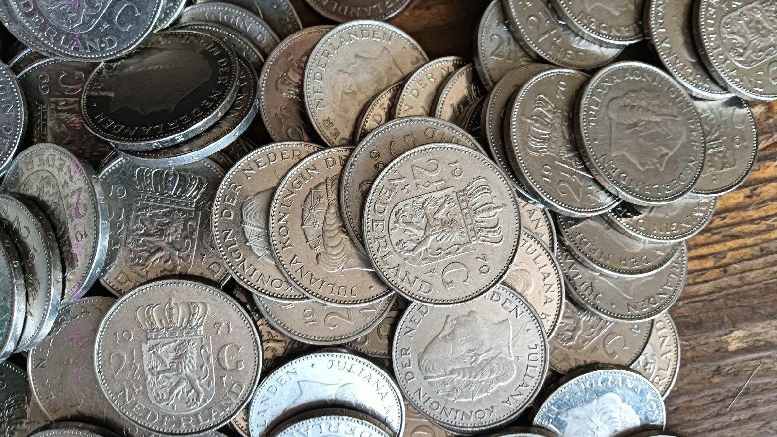 160 nikkelen rijksdaalders Juliana  slechts 40 euro, Ophalen of Verzenden, Nederland, Munten