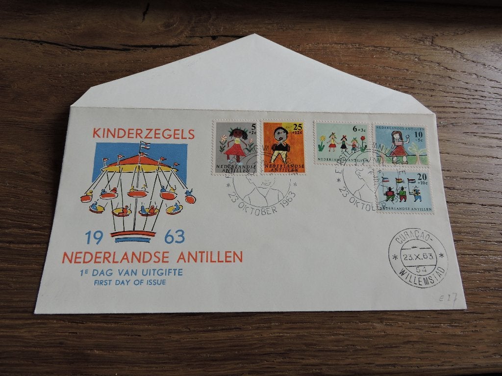 fdc nederlandse antillen E  27.1, Ophalen of Verzenden, Gestempeld
