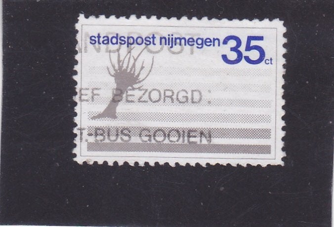 Postzegel Stadspost Nijmegen, Ophalen of Verzenden, Na 1940, Gestempeld