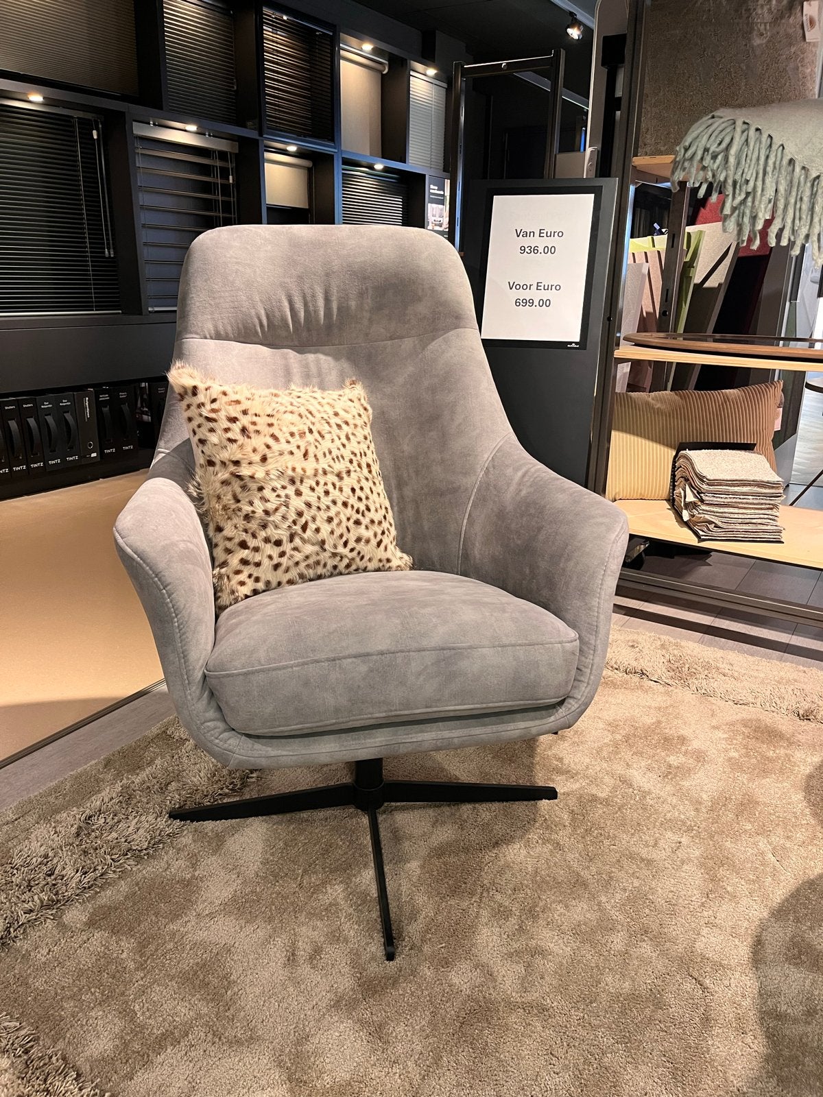 Comfortabele Fauteuil Polo SEVN - Grijs, Ophalen, 75 tot 100 cm, Zo goed als nieuw, Stof