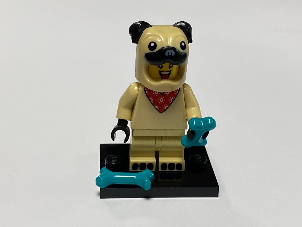 Lego Serie 21 Minifiguur col21-5 Pug Costume Guy, Ophalen of Verzenden, Nieuw, Complete set, Lego