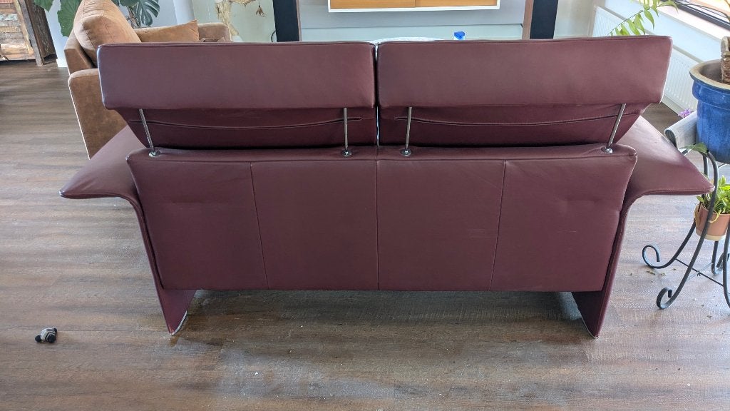 Bordeaux rode Designerbank merk JORI Indy sofa, Ophalen, Tweepersoons, Zo goed als nieuw, Retro