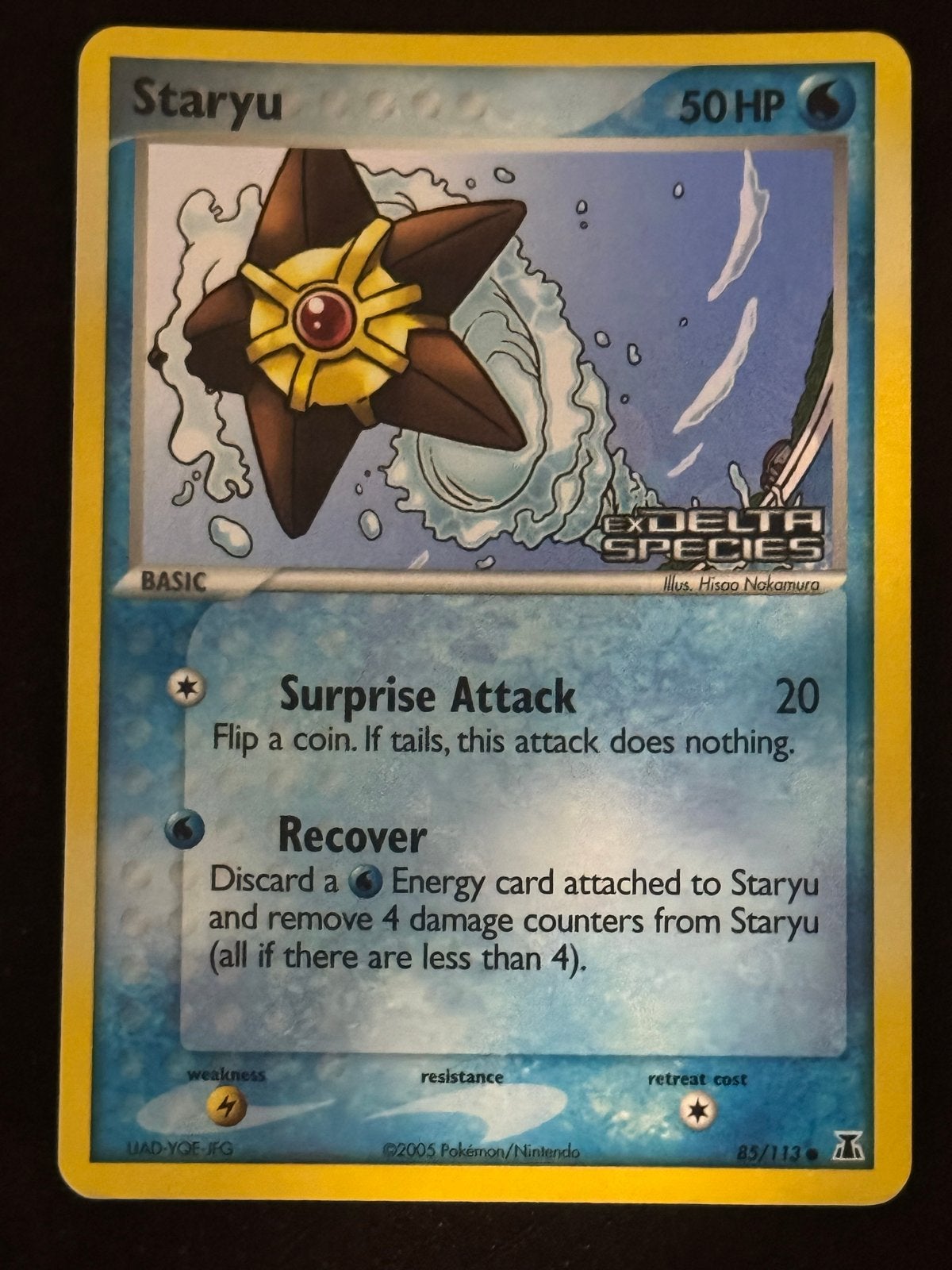 Staryu Delta Species 85/113 Stamped Rev Holo., Ophalen of Verzenden, Gebruikt, Losse kaart