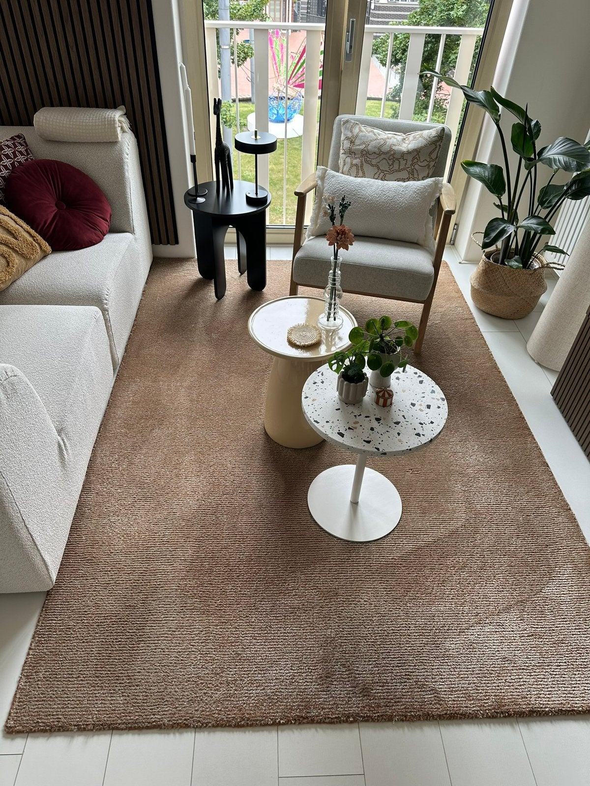Vloerkleed Kwantum, Ophalen, Beige, 150 tot 200 cm, 200 cm of meer