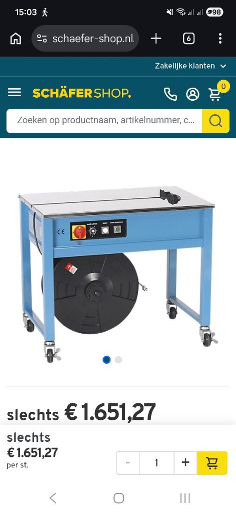Omsnoeringsmachine Halfautomatische omsnoeringsmachine, Doos, 100 cm of meer, 60 cm of meer, Minder dan 35 cm