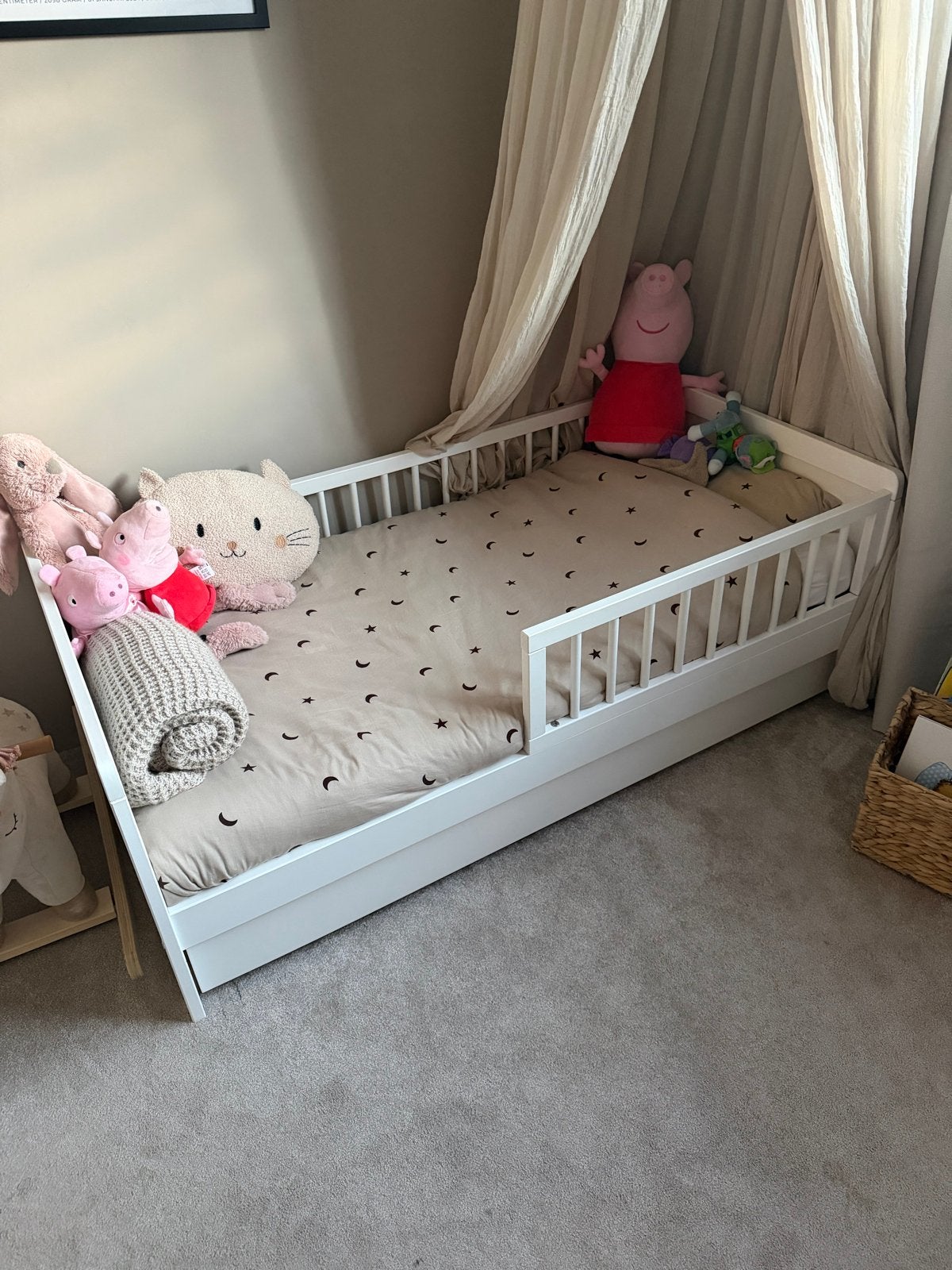 Petit Amelie Peuterbed - Wit, Kinderen en Baby's, Ophalen, 70 tot 85 cm, 140 tot 160 cm, Zo goed als nieuw